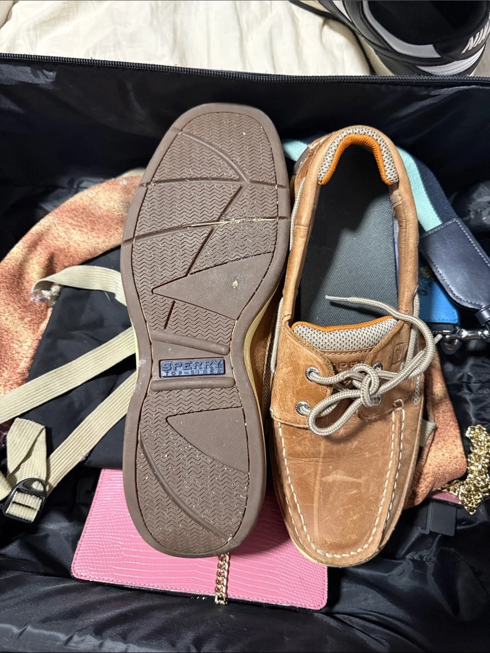 Sperry Tan/Brown Leather Boat Shoes